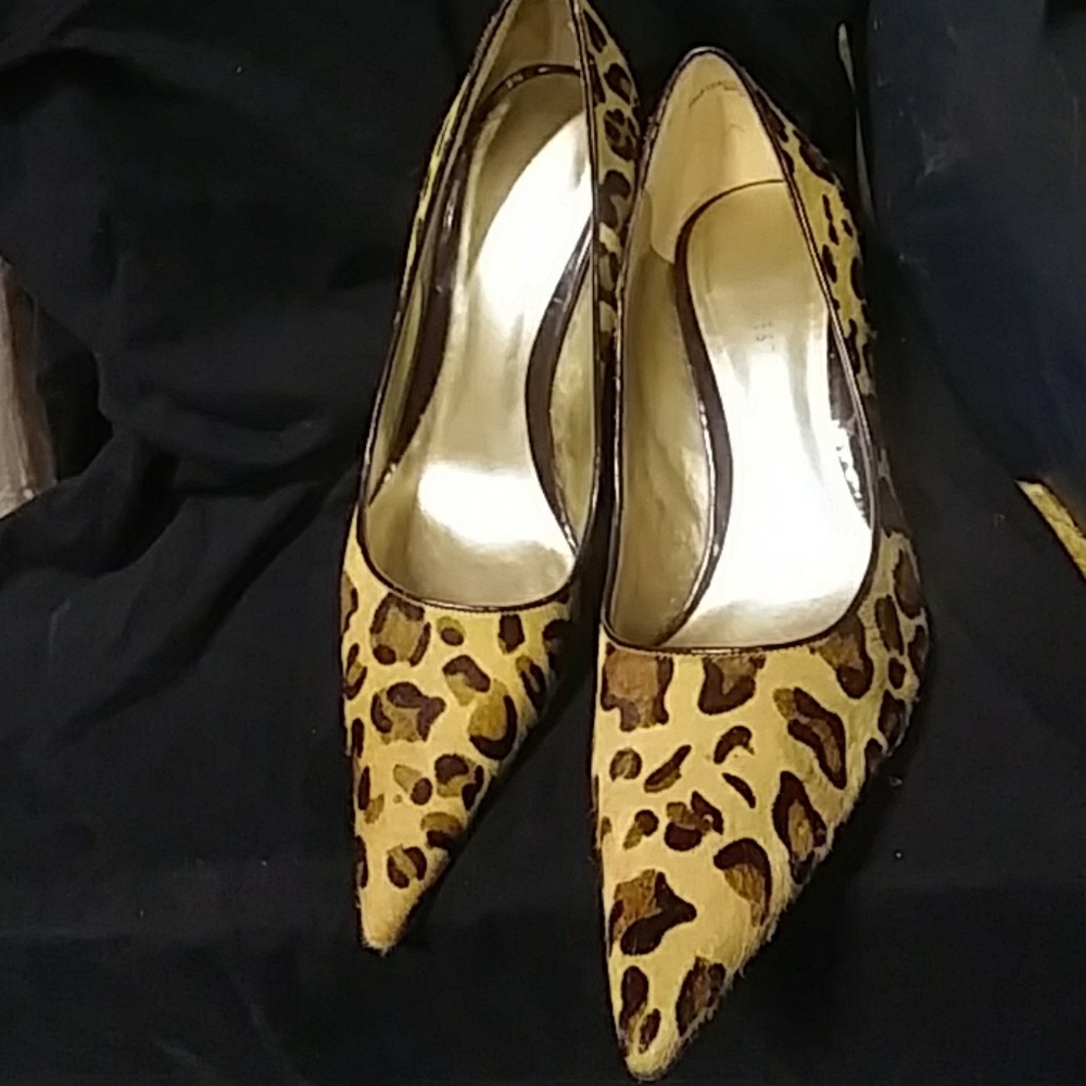 Nine West leopard heels 🐯